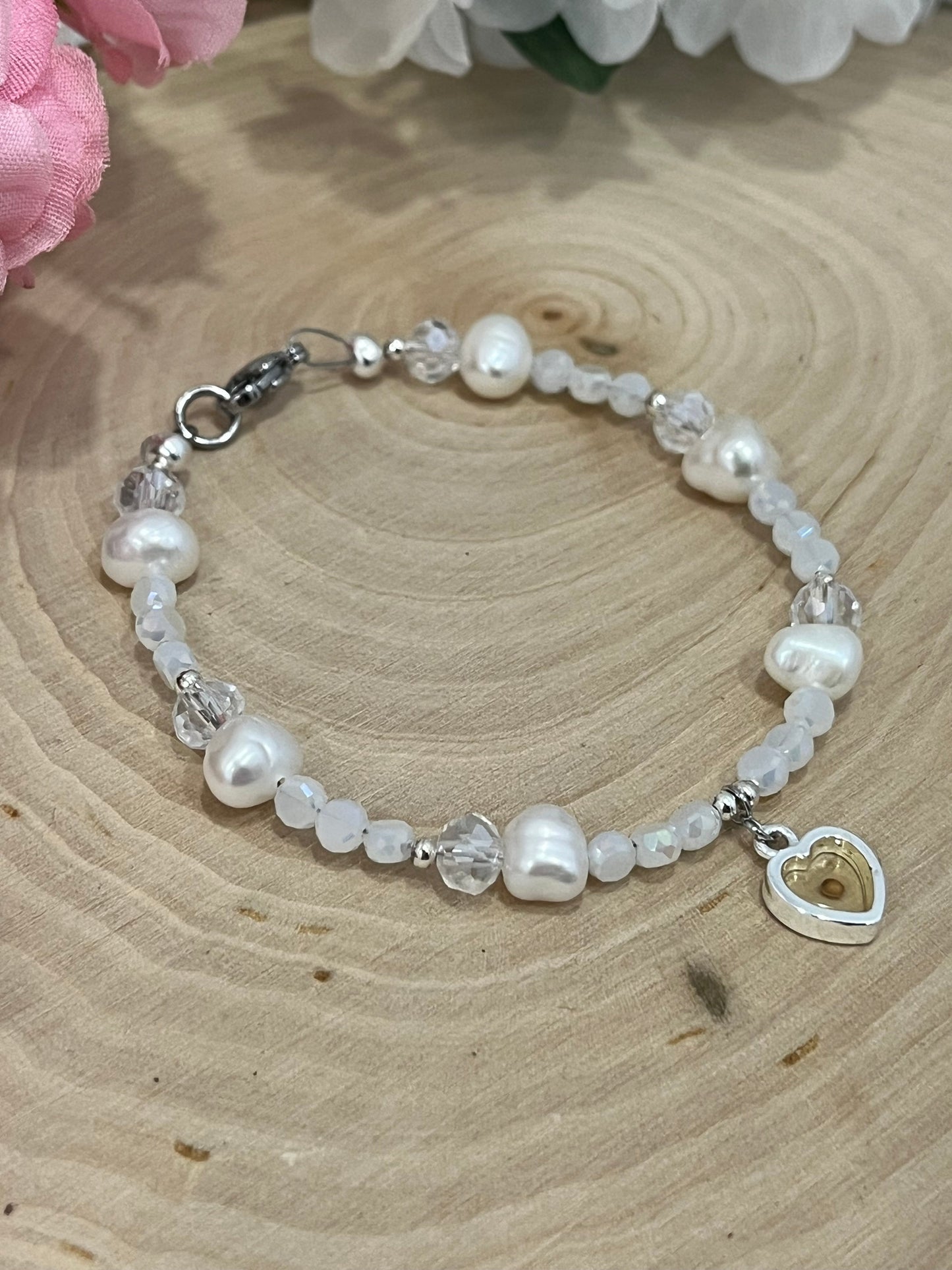 Mustard Seed Freshwater Pearl Bead Bracelet Christian Jewelry