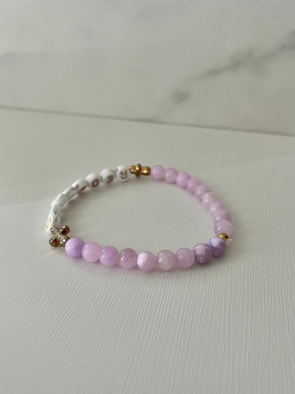 Redeemed Lavender Bead Bracelet – Elegant Faith Jewelry