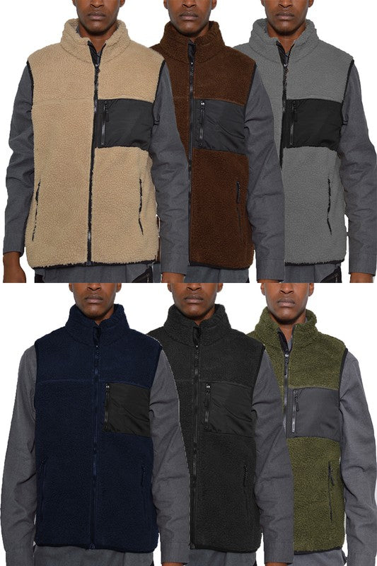 Padded Sherpa Fleece Vest