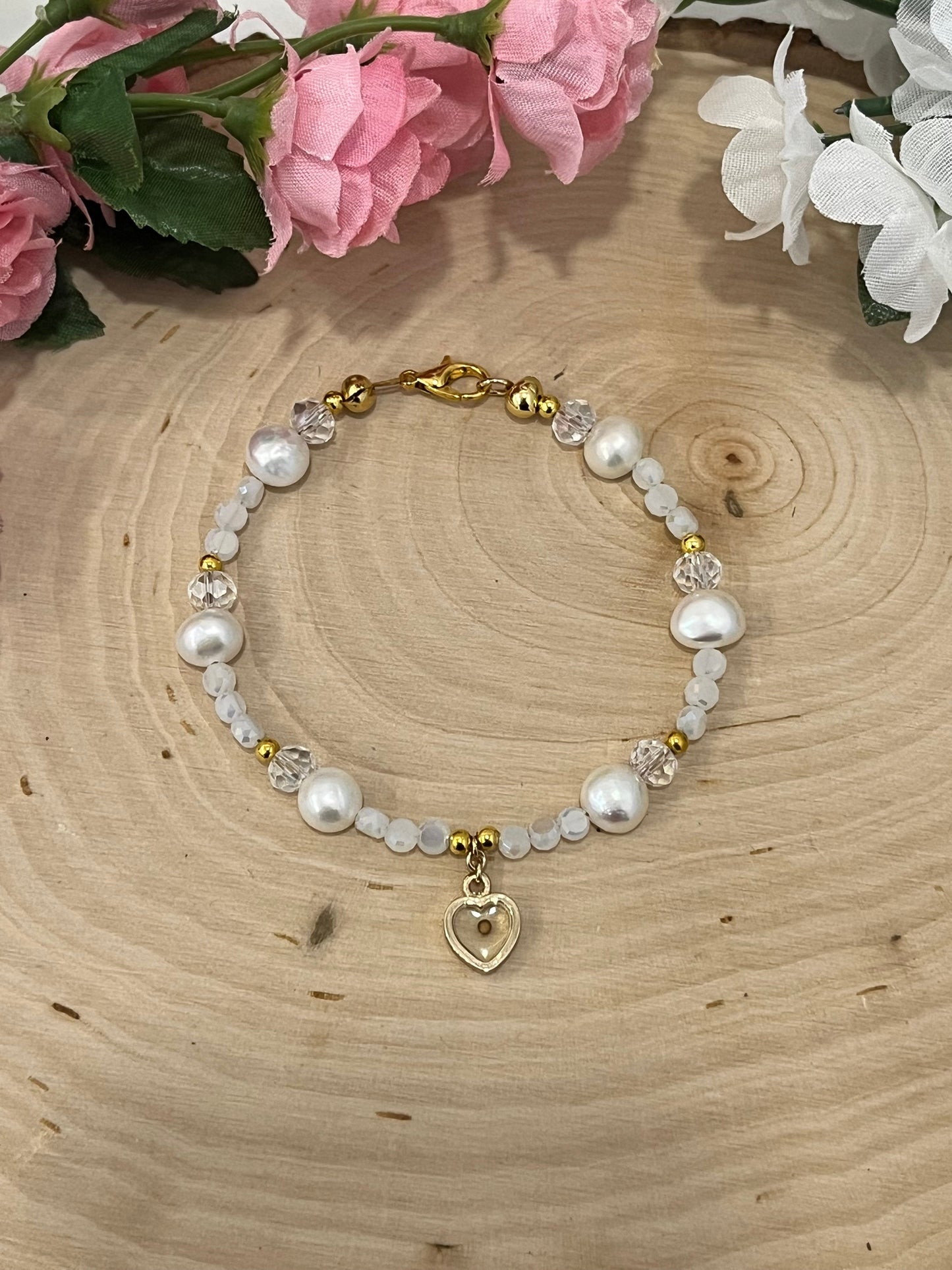 Mustard Seed Freshwater Pearl Bead Bracelet Christian Jewelry