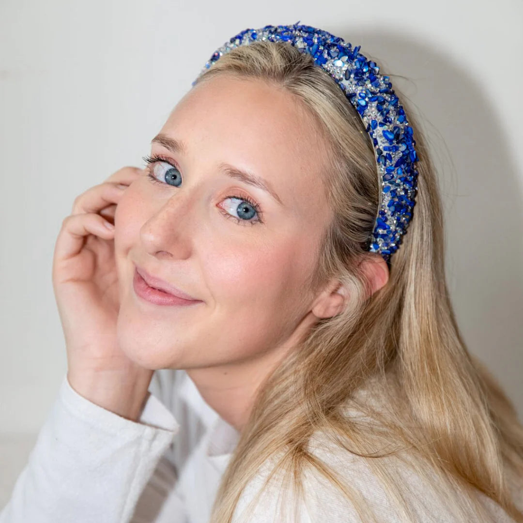 All That Glitters Headband - Blue + Silver