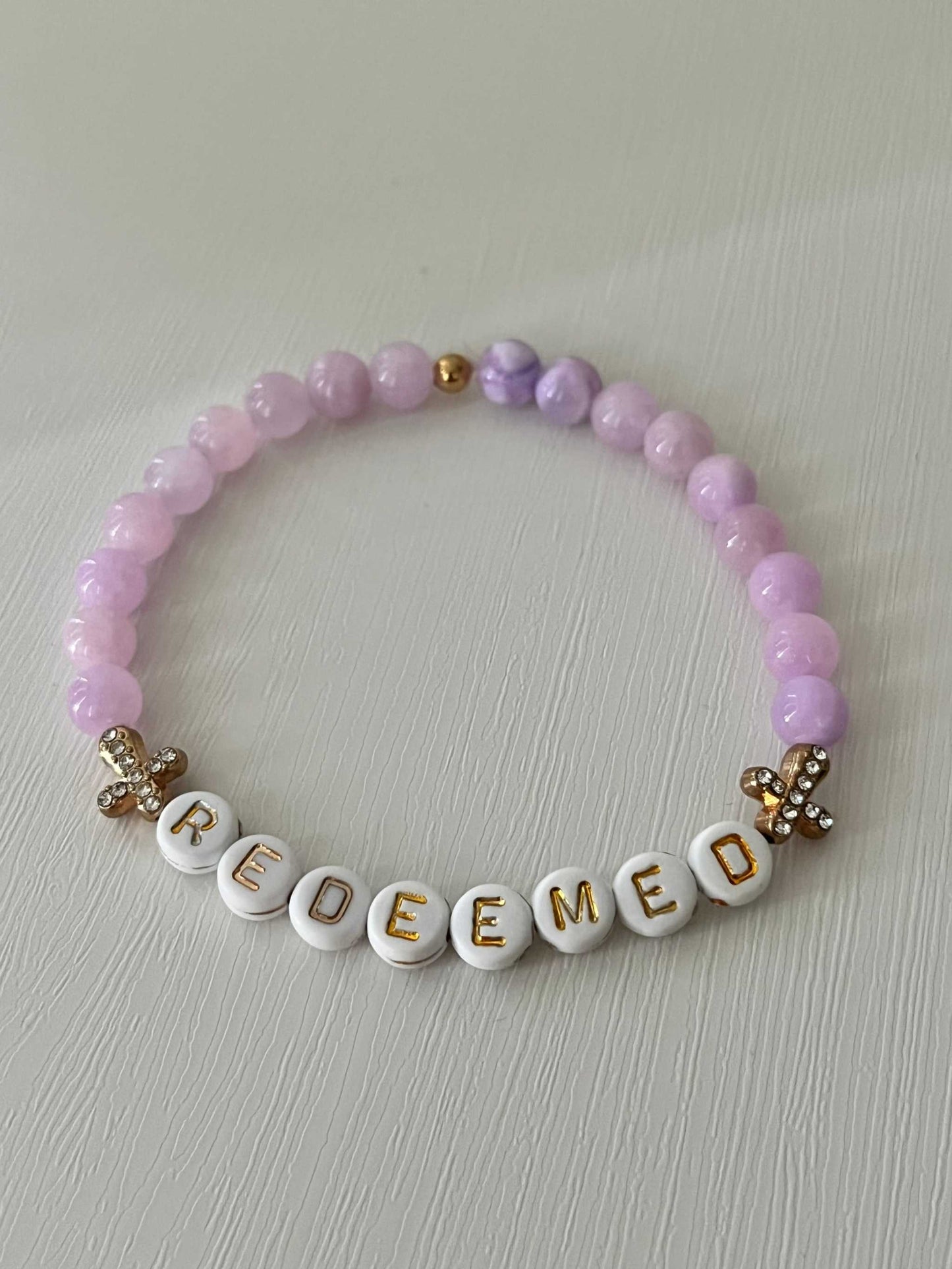 Redeemed Lavender Bead Bracelet – Elegant Faith Jewelry