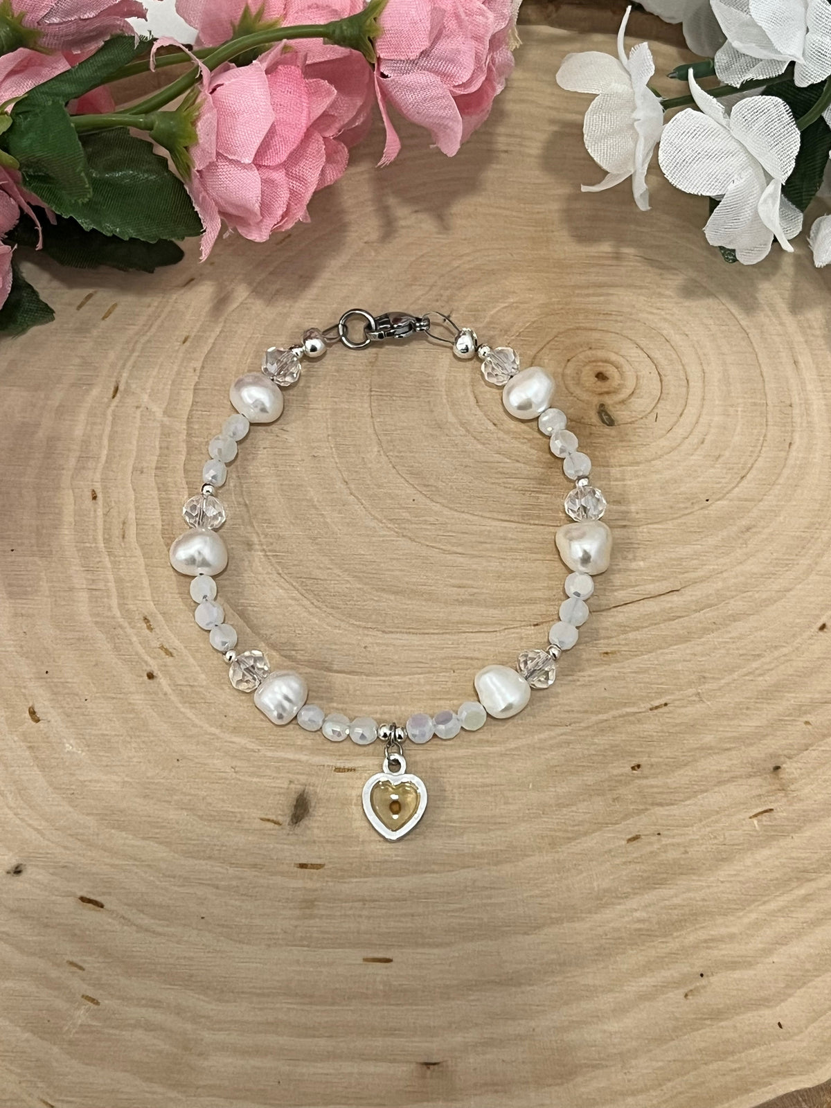 Mustard Seed Freshwater Pearl Bead Bracelet Christian Jewelry